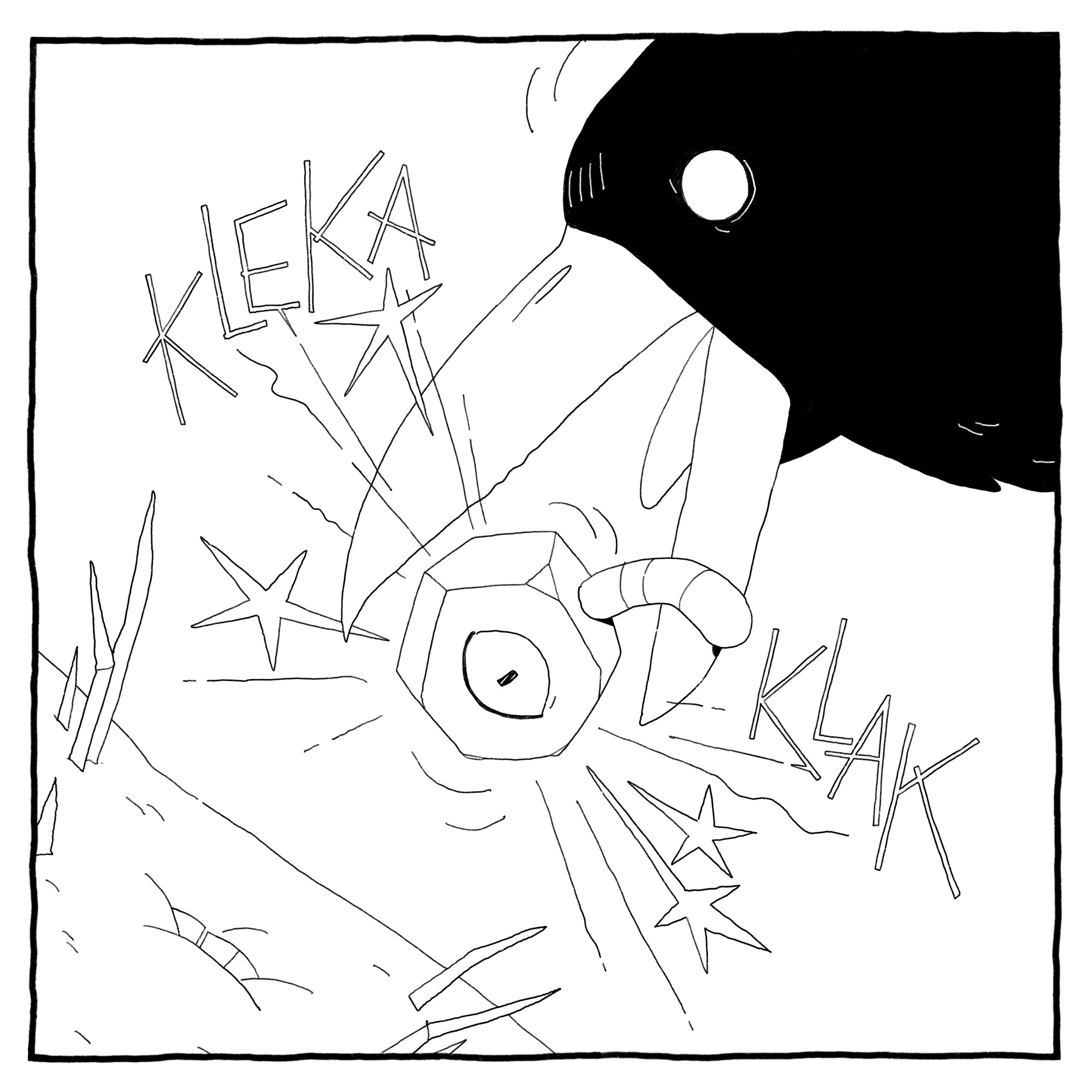 a crow picks up worm-in-a-rock god in its beak. 