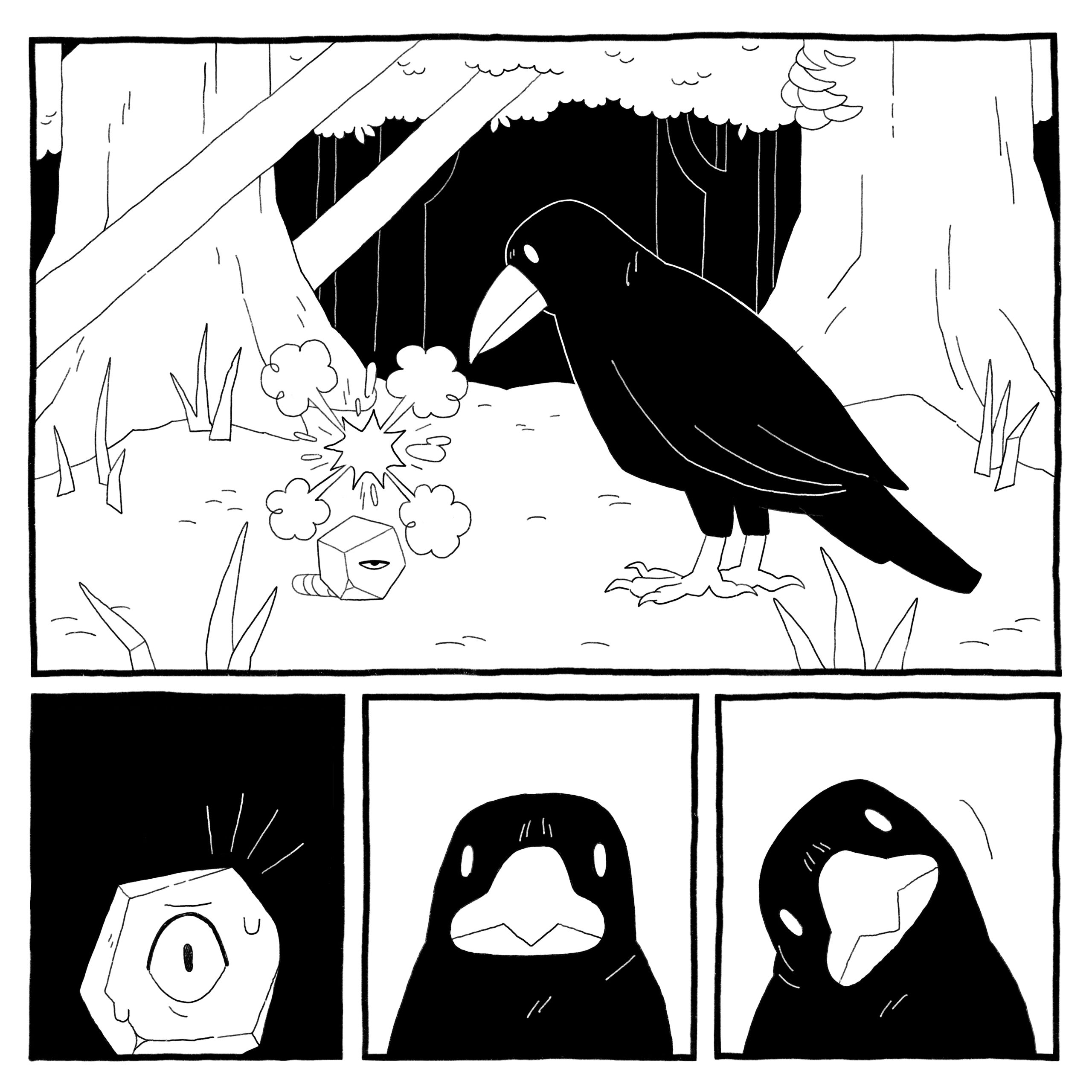 To its apparent confusion, the crow continues to exist.